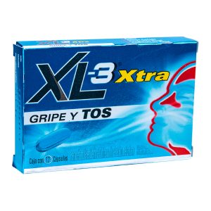 XL-3 PARACETAMOL/DEXTROMETORFANO/FENILEFRINA/ 12 PZA 250mg/5mg/2mg/10mg