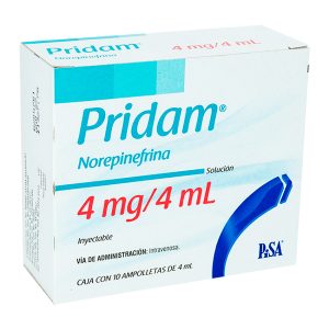 PRIDAN NOREPINEFRINA INY 10 AMP 4MG/4ML