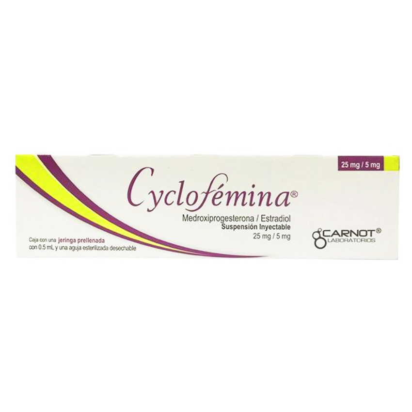 CYCLOFEMINA MEDROXIPROGESTERONA/ESTRADIOL INY 1 AMP 25mg/5mg