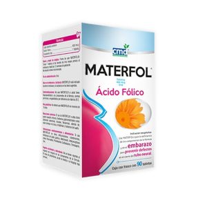 MATERFOL ACIDO FOLICO 90 TAB 400 MCG