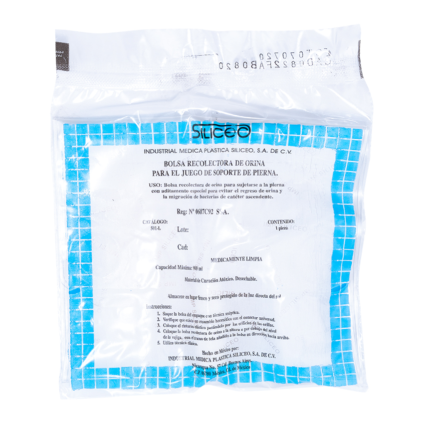 BOLSA RECOLECTORA ORINA P/PIERNA 1 PZA