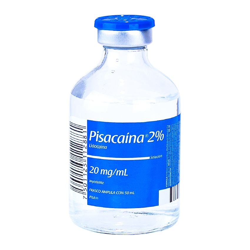 PISACAINA LIDOCAINA INY 2% 50 ML 20MG