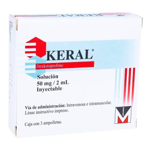 KERAL DEXKETOPROFENO TROMETAMOL INY 3 AMP 50mg
