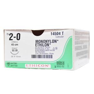 SUTURA MONONYLON ETHILON {14504 T} 1 PZA 2-0 SC-20
