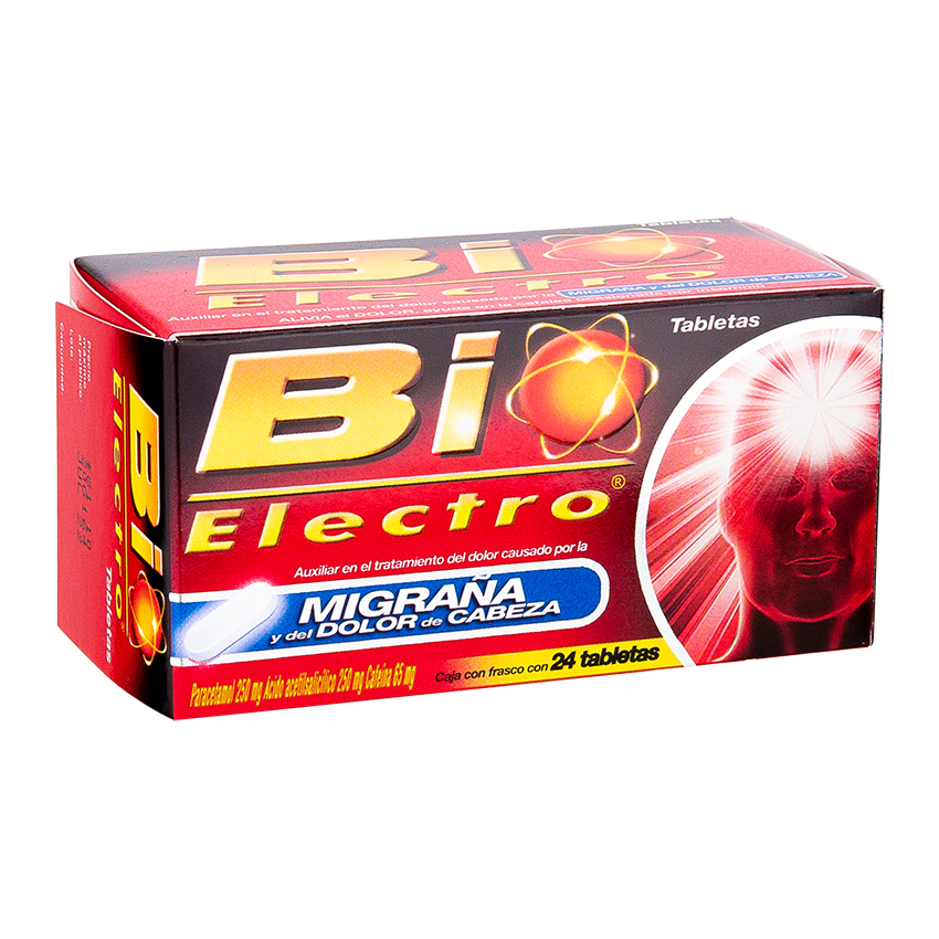 BIO ELECTRO PARACETAMOL/ACETILSALICO/CAFEINA 24 TAB 250/250/65MG
